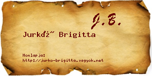 Jurkó Brigitta névjegykártya